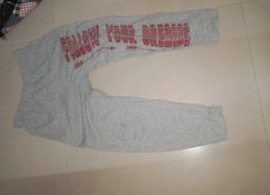 Grey Printed  Pants For Kids
