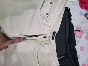 Khaki Straight Leg Pants