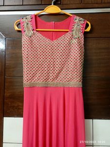 Elegant Pink Maxi Dress