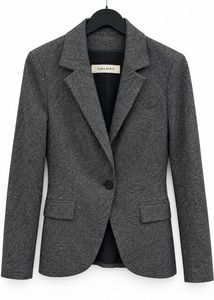 Women's Gray Textured Blazer