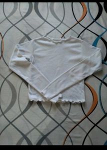 White Long Sleeve Top