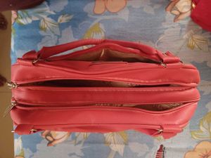 Quilted Pink Handbag with Embellishments