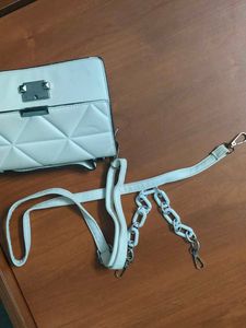 Quilted White Crossbody Bag