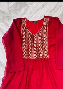 Elegant Red Ethnic Gown