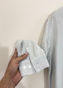 Light Grey Button-Up Shirt