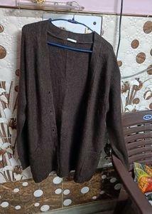 Brown Cardigan Sweater with pocket