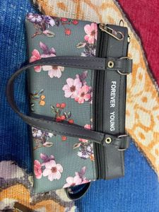 Floral &amp; Pink Clutch/Wallet Set
