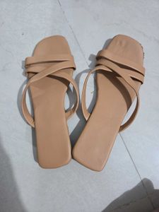 Stylish Beige Flat Sandals