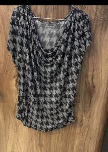 Houndstooth Print Top