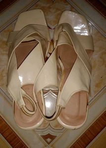 Cream Strappy Heels