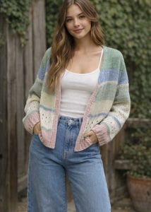 Cozy Striped Knit Cardigan