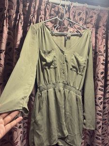 Chic Olive Green Romper
