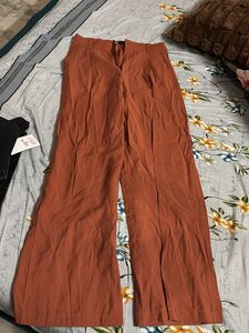 Stylish Wide-Legged Terracotta Pants