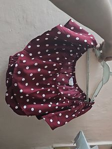 This Blouse Length, Off Shoulder Crop Top.