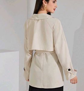 shein Beige Trench Coat - Stylish Outerwear