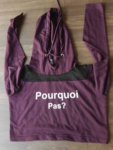 Purple Hoodie "Pourquoi Pas?"