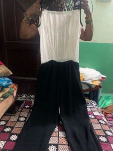 Chic Black and White Jumpsuit
