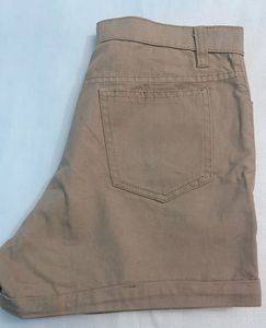 High Waisted Rolled Hem Shorts