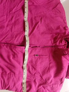 Fuchsia Hooded Quilted Jacket