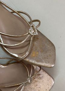 Inc.5 Gold Embellished Flat Sandals