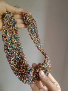 Colorful Beaded Statement Necklace