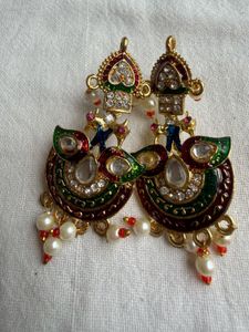 Exquisite Peacock Jhumka Earrings