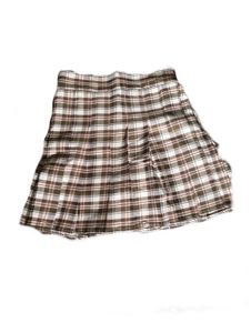 Plaid Pleated Mini Skirt