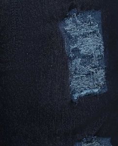 Men's Distressed Dark Wash Jeans