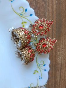 new red color jewelery set