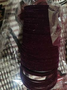 Vibrant Red Velvet Bangles