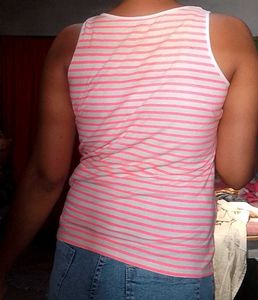 Pink Striped Tank Top