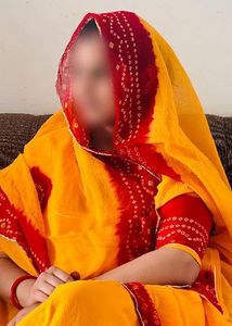 Vibrant Yellow &amp; Red Bandhani Saree