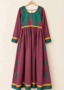 Maroon & Green Traditional Long Gown / Maxi 💚