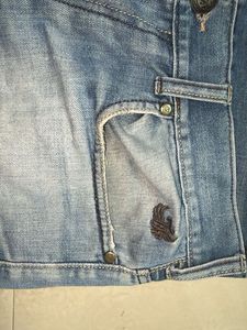 Men's Light Wash Distressed Jeans