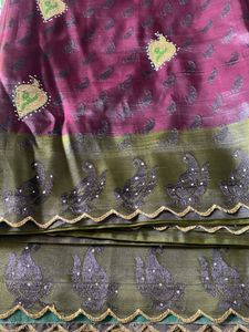 Beautiful Silk Saree with Paisley Motifs