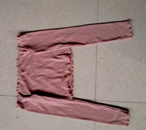 Pink Off-Shoulder Ribbed Top