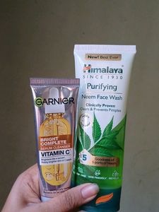 Garnier &amp; Himalaya Face Wash Set testers.