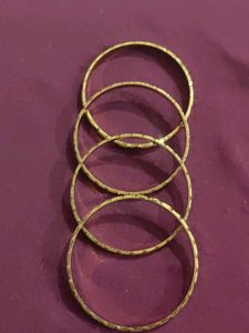 Elegant Gold-Plated Bangles Set