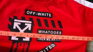 Combo. Red 'Off-White' Graphic    no damage