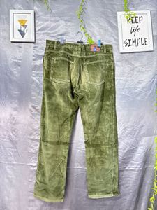 Olive Green coatrise Velvet Pants