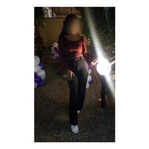 Maroon Ruched Balloon Sleeve Crop Top