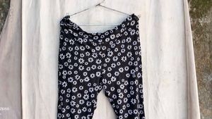 Floral Print Flared Pants