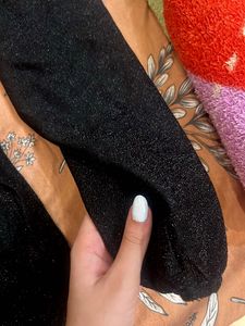 Sparkly Black Long Sleeve Top