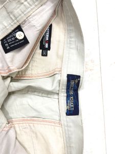 Beige Straight Leg Pants