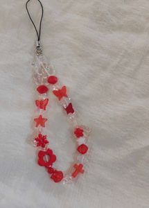 Cute Red Charm Phone Strap