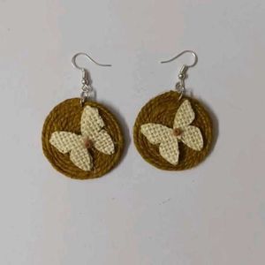 Handcrafted Butterfly Jute Earrings