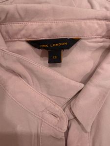 Cute Pink Cold Shoulder Shirt with Tie Details