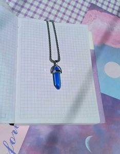 Blue Agate Pendant Necklace