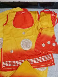 rajputi poshak Yellow &amp; Orange