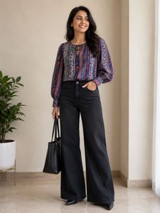 Multicolour peplum top